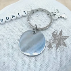 Schlüsselanhänger mit Name und  Engel - Pass auf Dich auf -