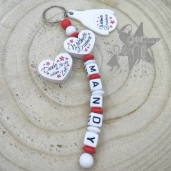 Schlüsselanhänger mit Name Weltbeste Erzieherin - Danke für die schöne Zeit- Einkaufswagenchip