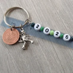 Schlüsselanhänger mit Schornsteinfeger und Glückspfennig – Glücksbringer Geschenk zum Jahreswechsel nach 2026