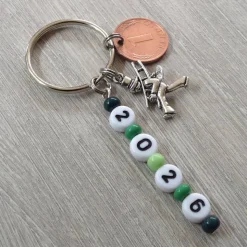 Schlüsselanhänger mit Schornsteinfeger und Glückspfennig – Glücksbringer Geschenk zum Jahreswechsel nach 2026