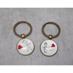 Schlüsselanhänger Set Paar Herz – Lustiges Geschenk für Verliebte & Paare mit Humor