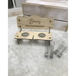 Schnapsbank als Geschenk mit Wunschgravur