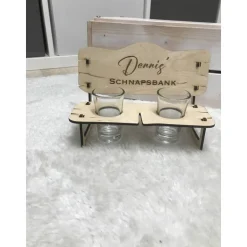 Schnapsbank als Geschenk mit Wunschgravur