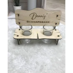 Schnapsbank als Geschenk mit Wunschgravur