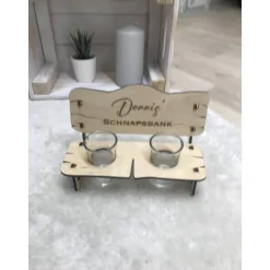 Schnapsbank als Geschenk mit Wunschgravur