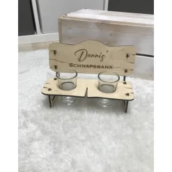Schnapsbank als Geschenk mit Wunschgravur