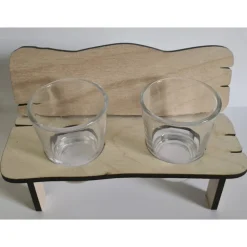 Schnapsbank mit Gravur  inkl. Gläser - Originelles Geschenk zum Abschied Rente Vatertag Junggesellenabschied