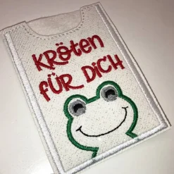 Schöne Gutscheinkartenhülle, Geschenkidee, EC Kartenhülle, Geldgeschenke Schrift rot