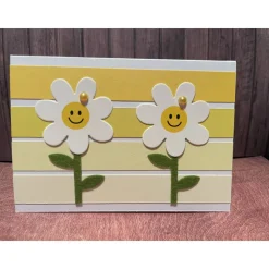 Schöne Karte, Blumen, Margerite, Handarbeit mit Umschlag