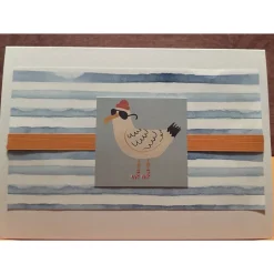 Schöne Karte, Meer, See, Möwe, Handarbeit mit Umschlag