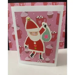 Schöne Karte Weihnachten, Nussknacker, Handarbeit mit Umschlag