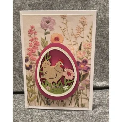 Schöne Osterkarte, Handarbeit mit Umschlag