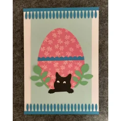 Schöne Osterkarte, Handarbeit mit Umschlag