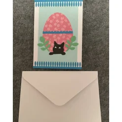 Schöne Osterkarte, Handarbeit mit Umschlag