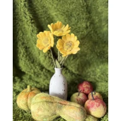 Schöne Sonnenblume Sonnenblumenstrauß Wollfilz Herbstdeko Erntedankfest