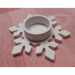Schneeflocke | Teelichthalter | Kerze | Geschenkidee | Dekoration