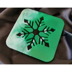 Schneeflocke Weihnachten Untersetzer Tischdekoration Fensterdekoration Weihnachtsdekoration aus Resin | Epoxidharz | Kun