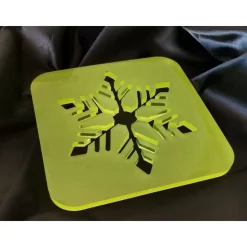 Schneeflocke Weihnachten Untersetzer Tischdekoration Fensterdekoration Weihnachtsdekoration aus Resin | Epoxidharz | Kun