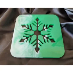 Schneeflocke Weihnachten Untersetzer Tischdekoration Fensterdekoration Weihnachtsdekoration aus Resin | Epoxidharz | Kun