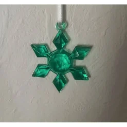 Schneeflocken aus Resin Gießharz grün