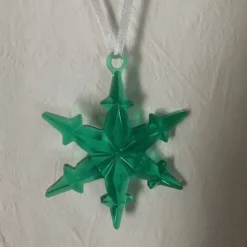 Schneeflocken aus Resin Gießharz grün