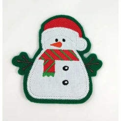 Schneemann Applikation, Aufnäher Schneemann,