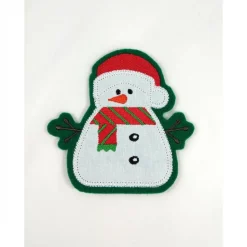 Schneemann Applikation, Aufnäher Schneemann,
