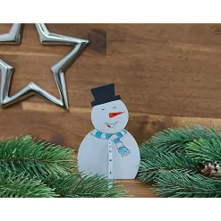 Schneemann aus Holz, steckbar (2er-Set)