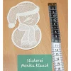 Schneemann, gestickt