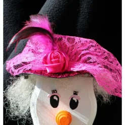 Schneemann LADY SNOWMAN Figur aus recyceltem Holz Herbstdeko Weihnachtsdeko Künstlerfigur Winterdeko Geldgeschenk