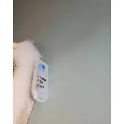 Schneemann mit Reh in Eisblau / Silber , Sofortkauf, Geschenk, Weihnachten