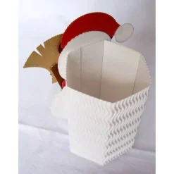 Schneemann-Geschenkbox, Weihnachtsgeschenk, Geschenkverpackung, Mitbringsel, Handarbeit aus Wellpappe