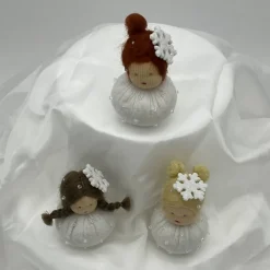 Schneemädchen Mini - Blumenkind - Jahreszeitentisch - Winter - Frühling