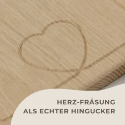 Schneidebrett personalisiert aus Eichenholz als Geschenk zur Hochzeit, Holzbrett Hochzeitsdatum, Vesperplatte Holz
