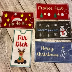 Schokohülle Weihnachten aus Filz, Geschenkverpackung, Schokoladenhülle Weihnachten, Tafel Schokolade, Kleinigkeit