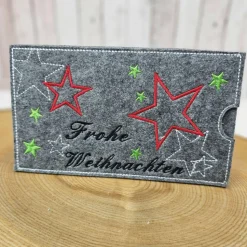 Schokoladenhülle aus Filz | Geschenkverpackung für Schokolade | Schokohülle Weihnachten | Nachhaltige Verpackung