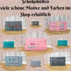 Schokoladenhülle aus Filz | Geschenkverpackung für Schokolade | Schokohülle Weihnachten | Nachhaltige Verpackung