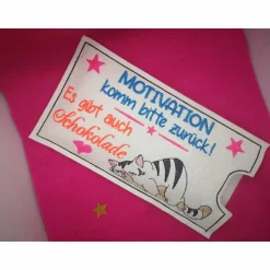 Schokoladenhülle, geschenkhülle, Verpackung wiederverwendbar, Katze, Motivation, gute Besserung