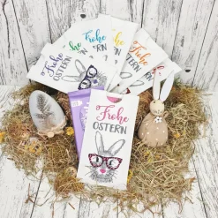 Schokoladenhülle zu Ostern aus Glitzer - Kunstleder in verschiedenen Farben