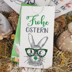 Schokoladenhülle zu Ostern aus Glitzer - Kunstleder in verschiedenen Farben