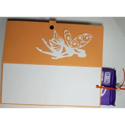 Schokoladenverpackung mit Kartenteil Elfe