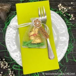 Schoko-Osterhase im Chiffonbeutel  - Ostergeschenk, Mitbringsel, Ostern, Gastgeschenk, Schokohase, Osterdeko, Schokolade