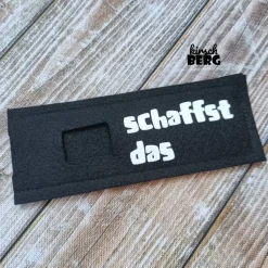 Schokoriegel Hülle aus Filz du schaffst das