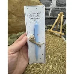 Schreib deine eigene Geschichte | Trockenblume | Mitbringsel | Gastgeschenk | Kugelschreiber mit Herz