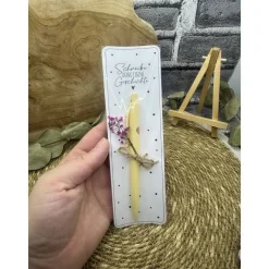 Schreib deine eigene Geschichte | Trockenblume | Mitbringsel | Gastgeschenk | Kugelschreiber mit Herz