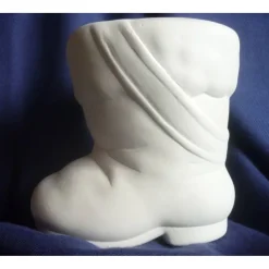 Schrühware,Weihnachtsmann,Windlicht Kindergeburtstag,Deco,Weihnachten,Nicolausstiefel,Stiefel,Keramik zum selbstbemalen