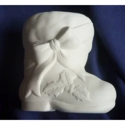 Schrühware,Weihnachtsmann,Windlicht Kindergeburtstag,Deco,Weihnachten,Nicolausstiefel,Stiefel,Keramik zum selbstbemalen