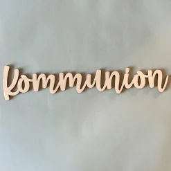 Schriftzug "Kommunion" aus Holz