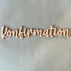 Schriftzug "Konfirmation" aus Holz