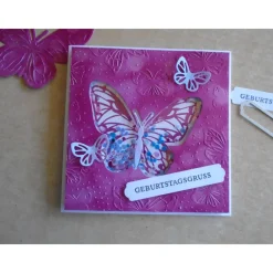 Schüttelkarte Schmetterlinge Geburtstagskarte Glückwunschkarte Shaker Geburtstag Grußkarte